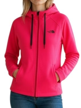 The North Face Women’s Pink Fleece Full-Zip Hoodie